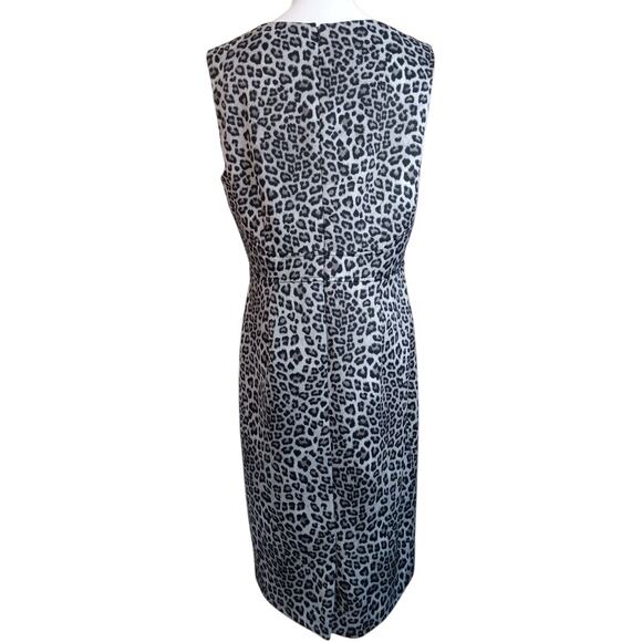 KASPER Sheath Dress‎ 12 Scuba Knit Animal Print Work Career Special Event Guest - Picture 13 of 13